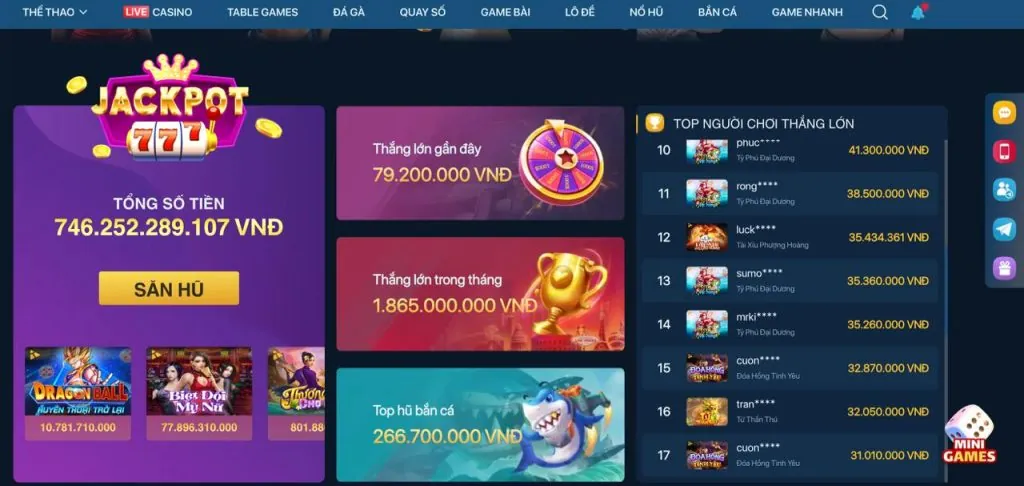 Các trò chơi nổi bật trên 789club Android